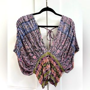 Free People Designer Colorful top